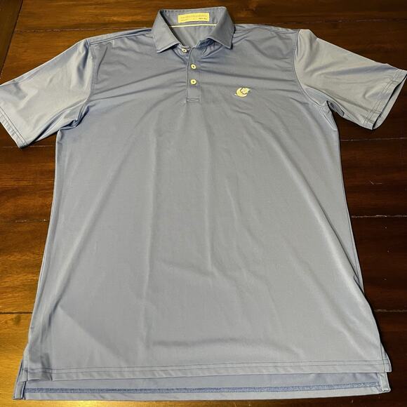 Holderness Bourne polo Men’s Alize Large Baby Blue Tailored L Golf Shirt - Picture 1 of 4